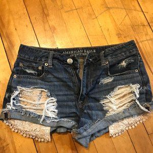 High-rise jean shorts